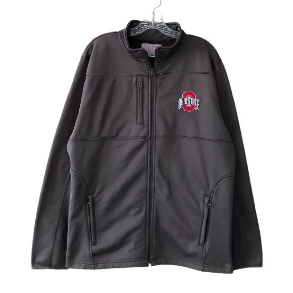 Ohio State Jacket Lightweight Zip Up Performance Embroidered College Brown Large - Picture 9 of 9